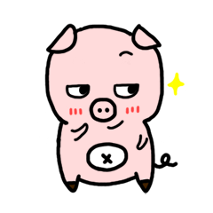 [LINEスタンプ] I am ''A pig"