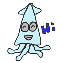 [LINEスタンプ] Blue octo