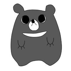[LINEスタンプ] 月くま