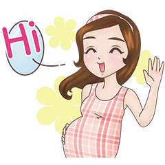 [LINEスタンプ] Mommy Apple: The New Mom To Be