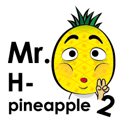 [LINEスタンプ] Mr.H-Pineapple 2 (English)