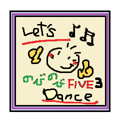 [LINEスタンプ] のびのびFIVE3 ”Let's Dance！！"