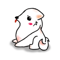 [LINEスタンプ] White Shuai Shuai(Momo)