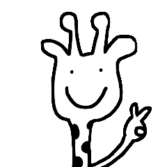 [LINEスタンプ] white giraffe