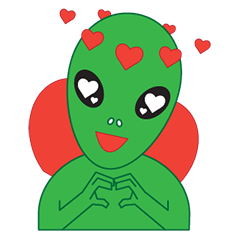 [LINEスタンプ] The Green Alien