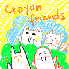 [LINEスタンプ] Happy Crayon Friends