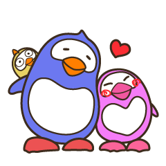 [LINEスタンプ] まめまめズ 仲良しぺんぎんズ！
