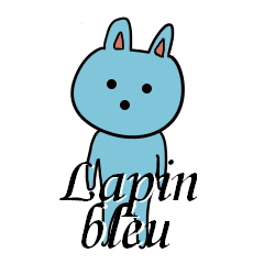[LINEスタンプ] Lapin bleu