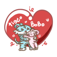 [LINEスタンプ] tigco and bobo