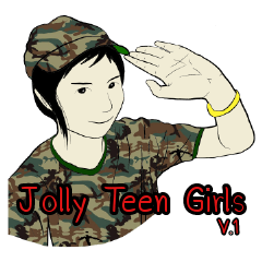 [LINEスタンプ] Jolly Teen Girls V.1