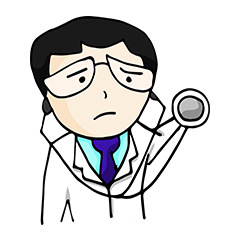 [LINEスタンプ] Cute doctor sticker in different emotion