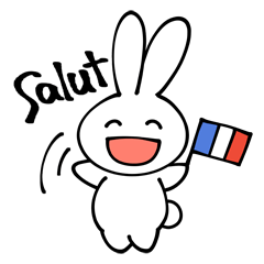 [LINEスタンプ] フランスうさぎロベール