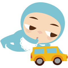 [LINEスタンプ] The baby in Yard