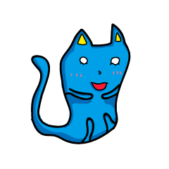 [LINEスタンプ] Bet blue cat 2.0