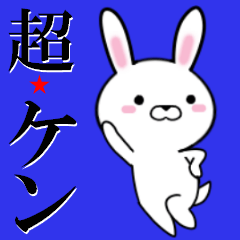 [LINEスタンプ] 超★ケンなウサギの画像（メイン）