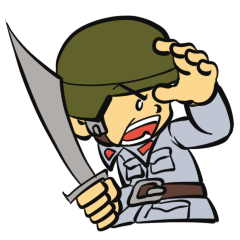 [LINEスタンプ] The soldier-Keep going