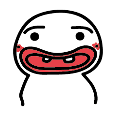 [LINEスタンプ] A funny white face (remake)