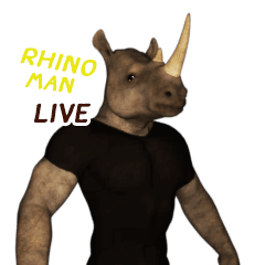 [LINEスタンプ] Rhino Man Live II