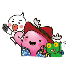 [LINEスタンプ] Let's go to Sun Moon Lake with Ruby.