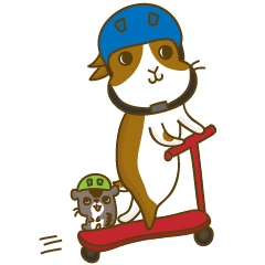 [LINEスタンプ] Bunny A-bu ＆ hamster Dodo's happy life 2