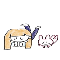 [LINEスタンプ] パッツン前髪さんとうさぬん