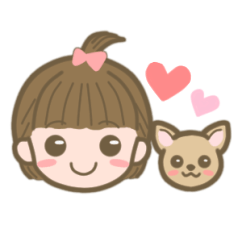 [LINEスタンプ] ひなちゃんとポチくん