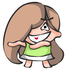 [LINEスタンプ] opposite sister and brother