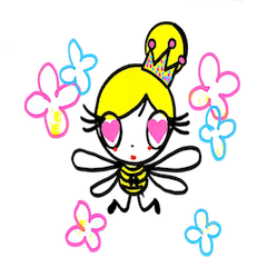 [LINEスタンプ] honey bee girl