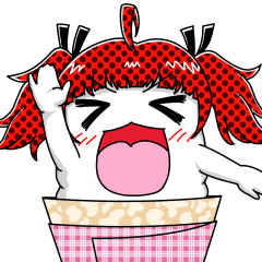 [LINEスタンプ] クレープキャラのストロベリークリーム