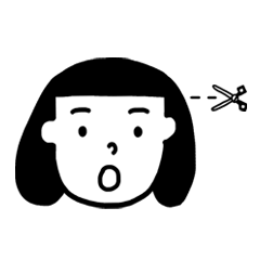 [LINEスタンプ] The Short bangs girl