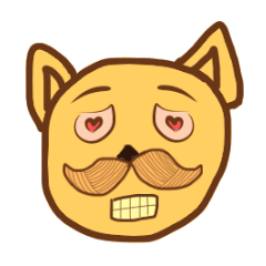 [LINEスタンプ] The dog has a mustache2