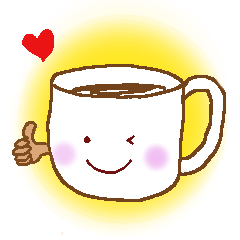 [LINEスタンプ] デートに使えるコーヒーカップくんの画像（メイン）
