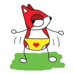 [LINEスタンプ] Dog Fox Love