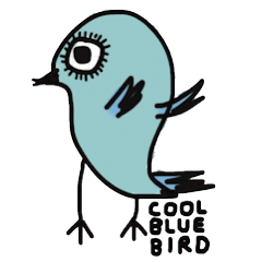 [LINEスタンプ] Cool blue Birdの画像（メイン）
