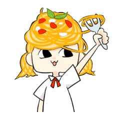 [LINEスタンプ] 髪が麺。