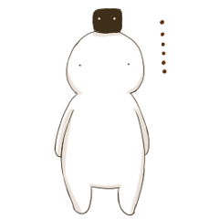 [LINEスタンプ] Round people and Box