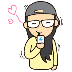 [LINEスタンプ] Wara Glasses Girl