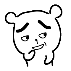 [LINEスタンプ] Bear with thick eyebrows