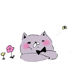 [LINEスタンプ] おめかし猫とからふる小魚