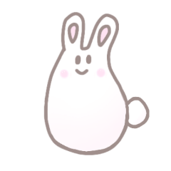 [LINEスタンプ] おもちうさぎちゃん