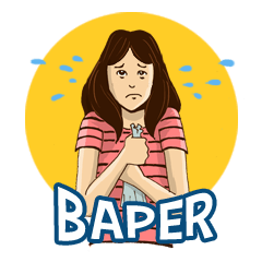 [LINEスタンプ] Cewek BAPER