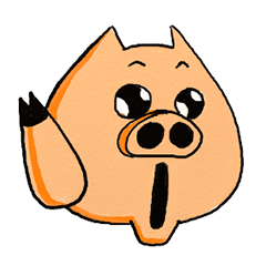 [LINEスタンプ] Optimistic pig