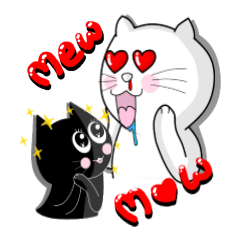 [LINEスタンプ] Mew ＆ Mow