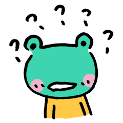 [LINEスタンプ] Let's froggy---Using question mark only