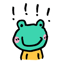 [LINEスタンプ] Let's froggy---Exclamation mark only1