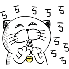 [LINEスタンプ] Stupid Fat White Cat 5