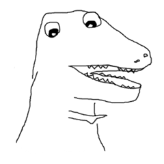 [LINEスタンプ] The dinosaur is a good guy.