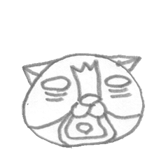 [LINEスタンプ] 丸顔の猫の画像（メイン）