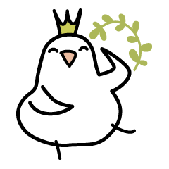 [LINEスタンプ] White Birds in the happy days