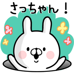 [LINEスタンプ] 【さっちゃん】専用名前ウサギ